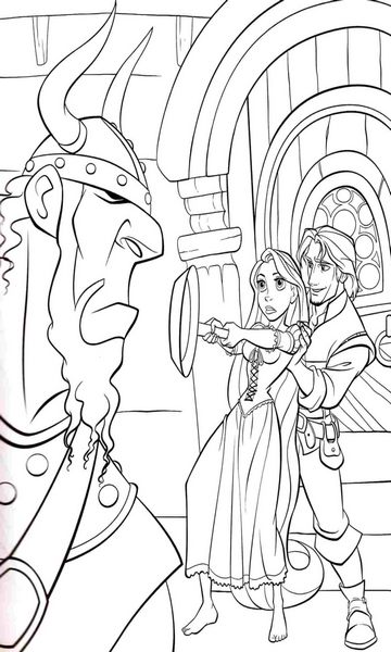 kolorowanka Zaplątani do wydruku malowanka coloring page Tangled Roszpunka Disney z bajki dla dzieci nr 7